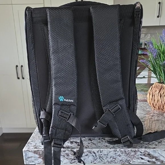 PetAmi Black Pet Carrier - Backpack - Picture 3 of 14